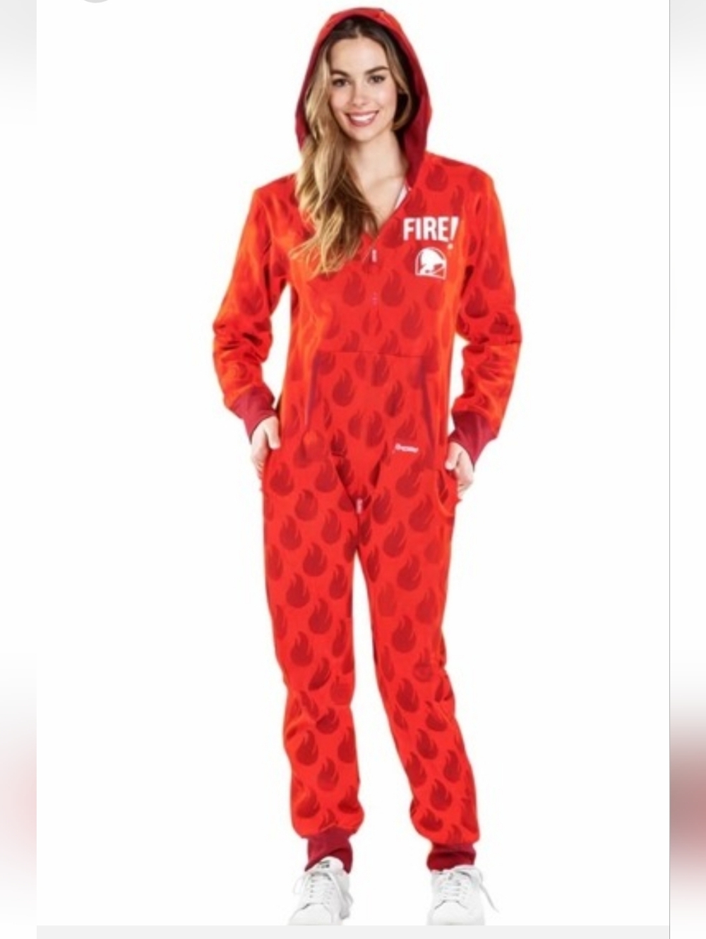 Tipsy Elves Taco Bell Fire! Sauce Unisex Onesie Size Medium - Picture 2 of 11
